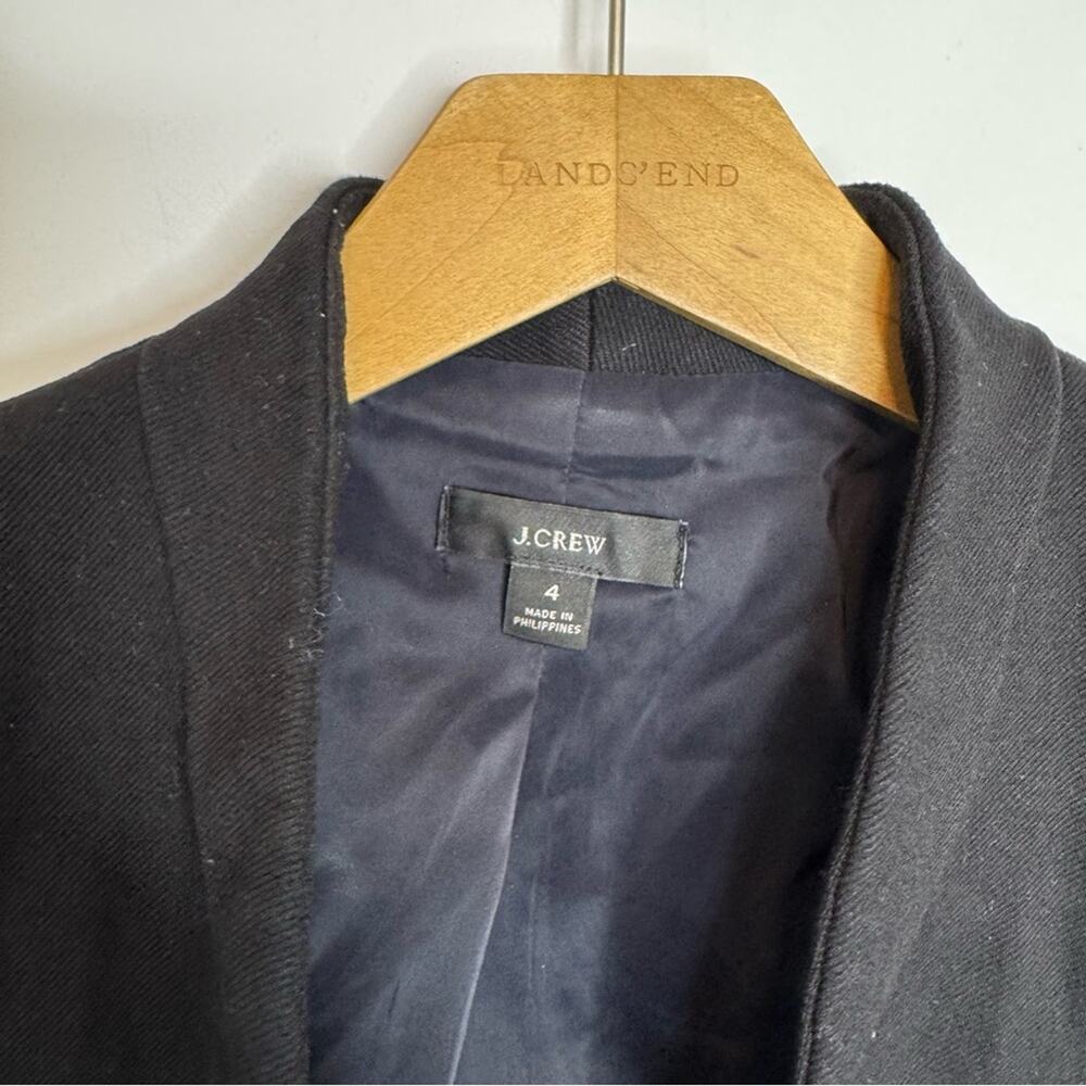 J. Crew The Going Out Blazer Stretch Twill Black Jacket Size 4 - Picture 3 of 7